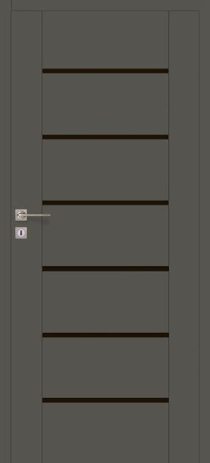 Drzwi wewnętrzne pokojowe bezprzylgowe Quanto Grafit mat 90 Prawe Voster