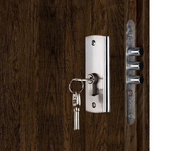Drzwi wewnętrzne wejściowe MDF 32 dB Santos Set orzech san marino 80 prawe