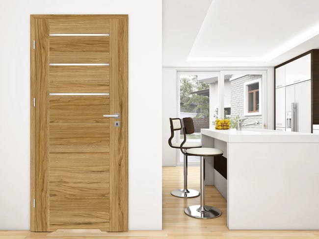 Drzwi wewnętrzne łazienkowe z podcięciem wentylacyjnym Minos Dąb Catania 80 Lewe Nawadoor