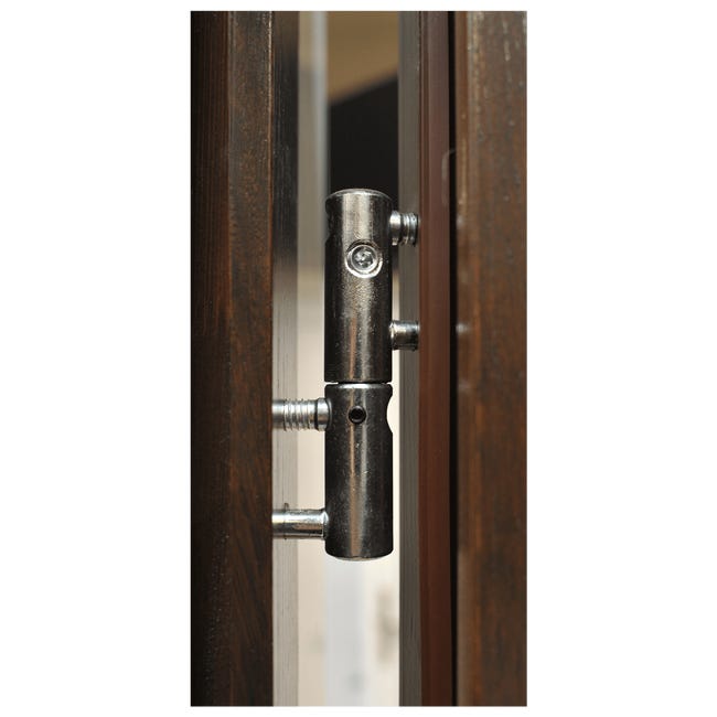 Drzwi zewnętrzne drewniane wejściowe Hirson orzech 90 Lewe Elprema