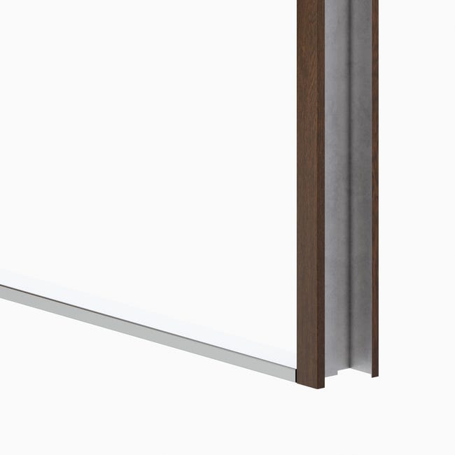 Drzwi zewnętrzne stalowe wejściowe Arco orzechowe 90 lewe OK Doors Trendline