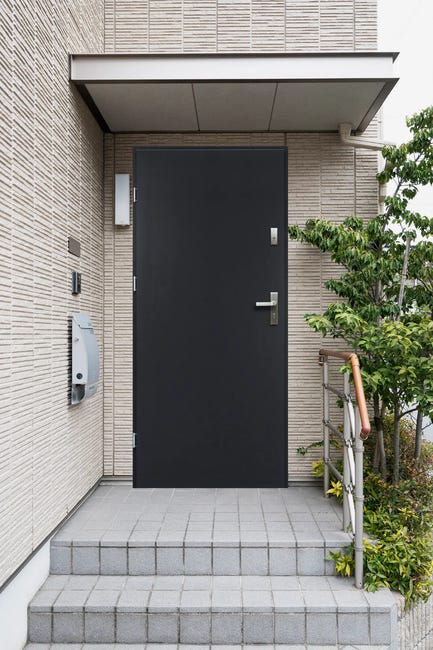 Drzwi zewnętrzne stalowe wejściowe Artemida 2 antracytowe 90 lewe OK Doors Trendline