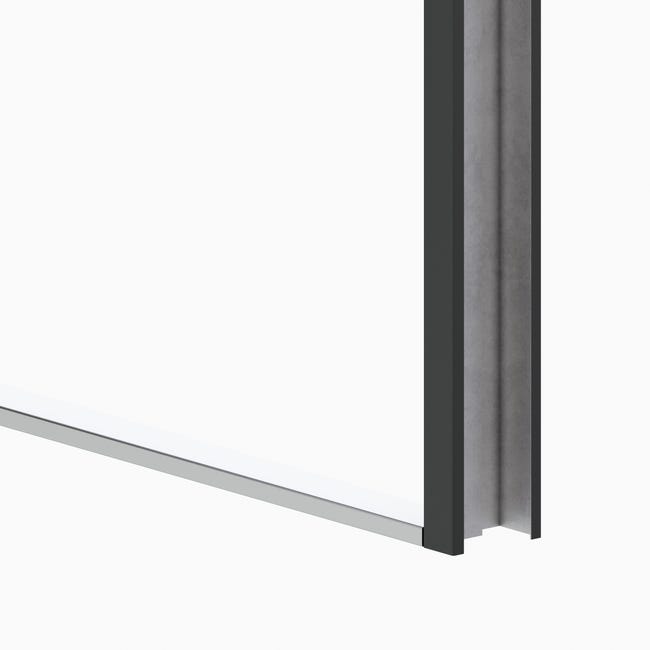 Drzwi zewnętrzne stalowe wejściowe Artemida 2 antracytowe 90 prawe OK Doors Trendline