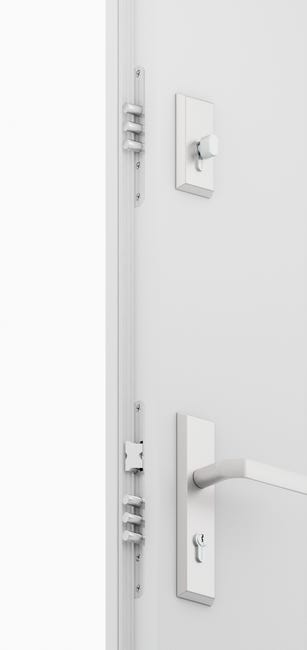 Drzwi zewnętrzne stalowe wejściowe Artemida 2 białe 80 prawe OK Doors Trendline