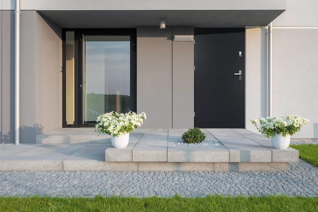 Drzwi zewnętrzne stalowe wejściowe Artemida Antracyt 80 Lewe OK DOORS TRENDLINE