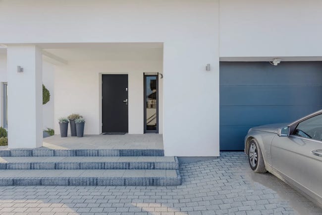 Drzwi zewnętrzne stalowe wejściowe Artemida Antracyt 90 Lewe OK DOORS TRENDLINE