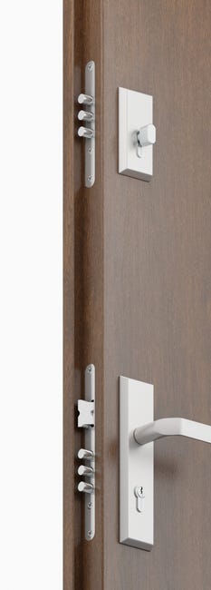 Drzwi zewnętrzne stalowe wejściowe Artemida Orzech 80 Prawe OK DOORS TRENDLINE