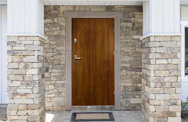 Drzwi zewnętrzne stalowe wejściowe Artemida Złoty Dąb 80 Prawe OK DOORS TRENDLINE