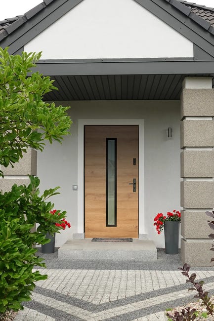 Drzwi zewnętrzne stalowe wejściowe Auria Passive Grandson 90 lewe Splendoor