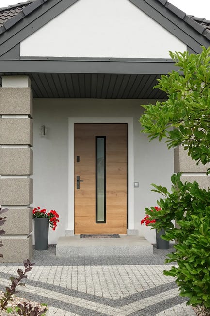 Drzwi zewnętrzne stalowe wejściowe Auria Passive Grandson 90 prawe Splendoor