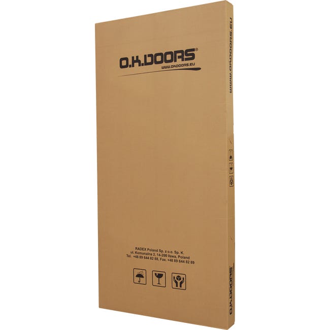 Drzwi zewnętrzne stalowe wejściowe Helios Black orzechowo-czarne 90 lewe OK Doors Trendline