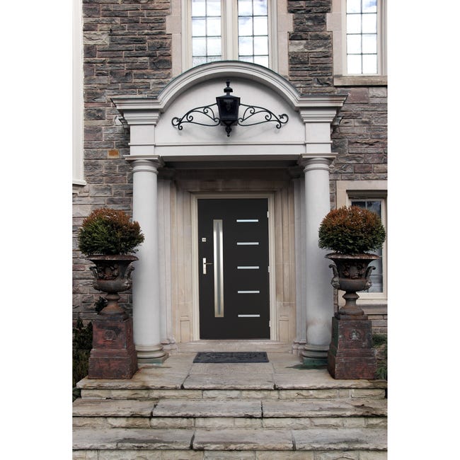 Drzwi zewnętrzne stalowe wejściowe Nike antracyt 90 prawe Pantor