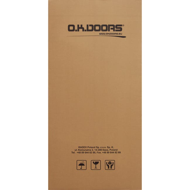 Drzwi zewnętrzne stalowe wejściowe Temidas Dąb Sonoma 80 lewe OK Doors Trendline