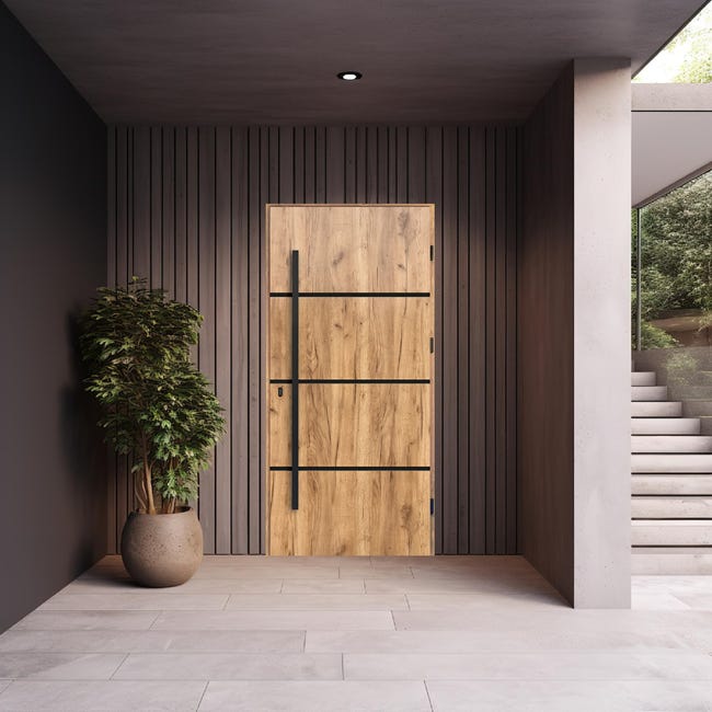 Drzwi zewnętrzne stalowe wejściowe Unico Grandson 80 prawe OK Doors Trendline