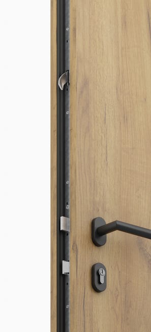 Drzwi zewnętrzne stalowe wejściowe Unico Grandson 80 prawe OK Doors Trendline