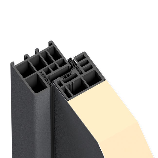 Drzwi zewnętrzne stalowe wejściowe pasywne Auria 2 antracyt 90 lewe Splendoor