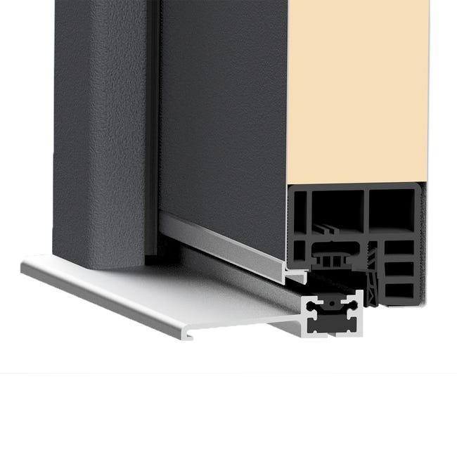 Drzwi zewnętrzne stalowe wejściowe pasywne Kalabria antracyt 90 lewe Splendoor