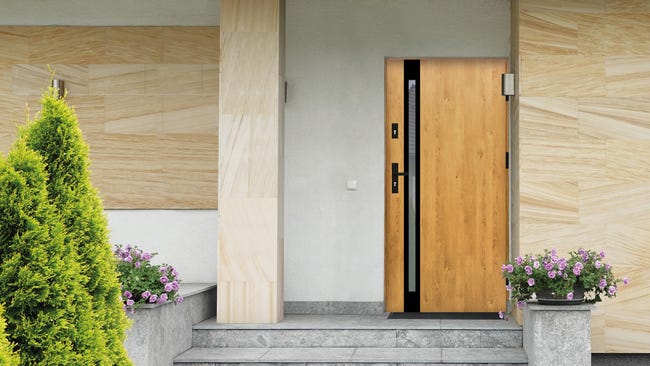 Drzwi zewnętrzne stalowe wejściowe pasywne Umbria 2 winchester 90 prawe Splendoor