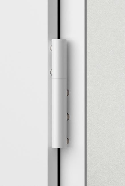 Drzwi zewnętrzne stalowe wejściowe pełne Novia białe 90 prawe WIŚNIOWSKI