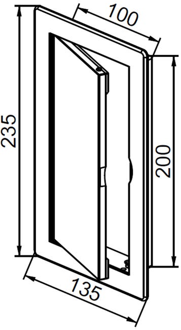 Drzwiczki rewizyjne ABS 10 x 20 Standers