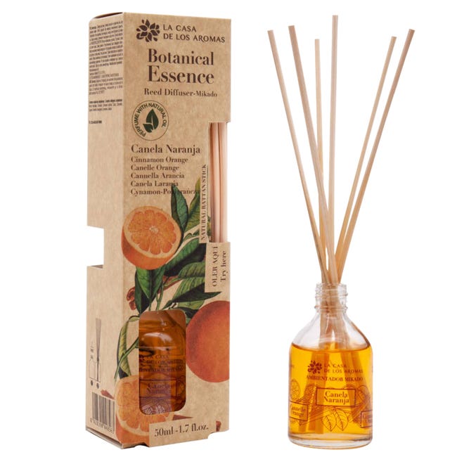 Dyfuzor zapachowy Botanic cynamon z pomarańczą 50 ml La Casa de los Aromas