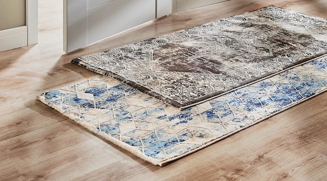 Dywan Astana beżowo-niebieski 80 x 140 cm