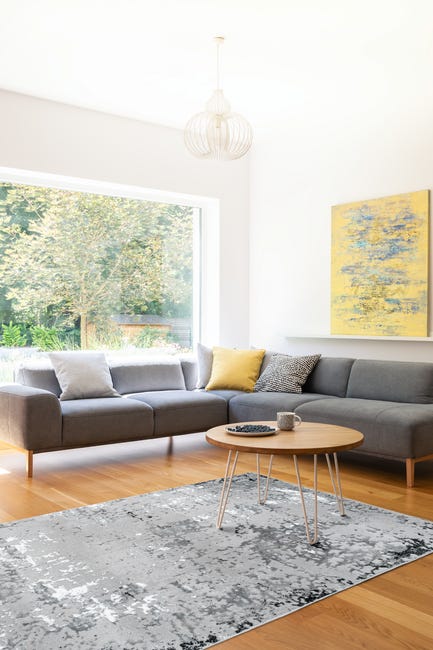 Dywan Flash przecierka szaro-srebrny 120 x 170 cm