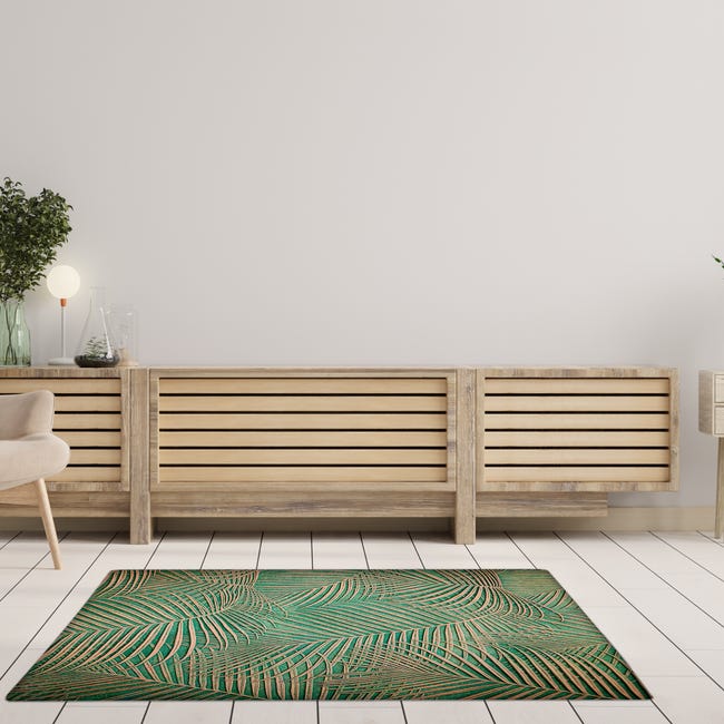 Dywan Foam Luxury Palms zielony 120 x 160 cm