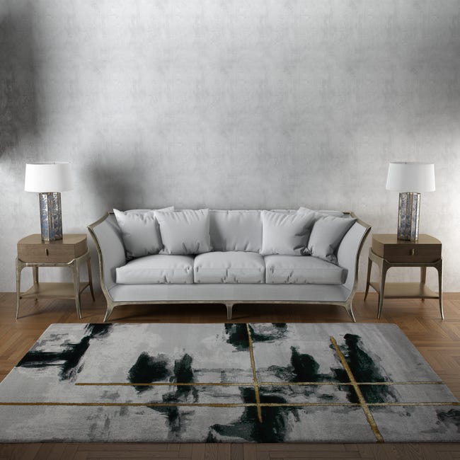 Dywan Nicole Linie zielono-złoty 120 x 170 cm