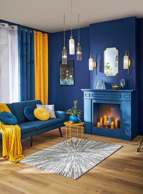 Dywan Pacyfik szaro-granatowy 120 x 170 cm