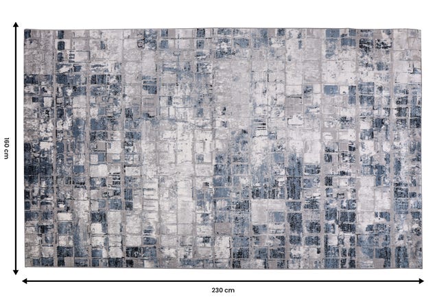 Dywan Pacyfik szaro-niebieski 160 x 230 cm