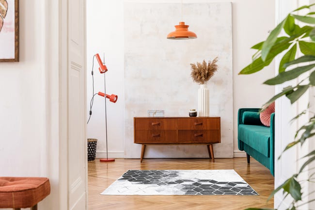 Dywan Premium Geometria czarno-białyy 80 x 150 cm