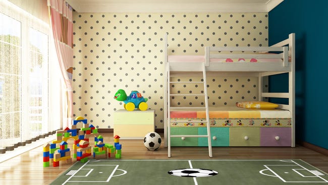 Dywan dziecięcy Boisko jasnozielony 133 x 180 cm