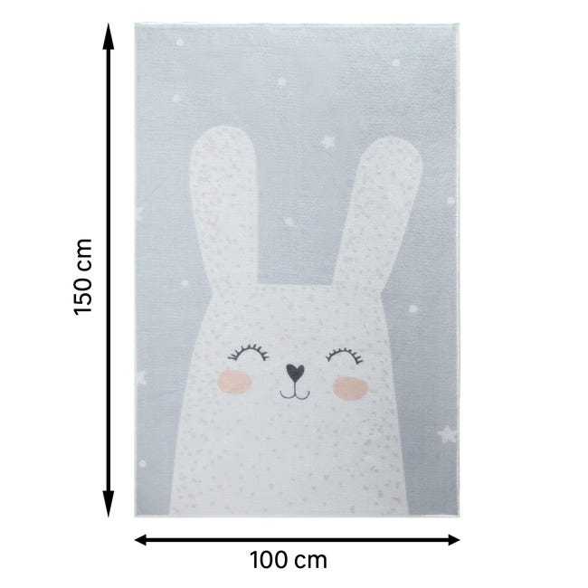 Dywan dziecięcy Rabbit szary 100 x 150 cm Inspire