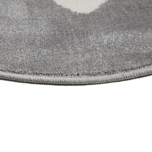 Dywan dziecięcy okrągły Gwiazdka szary śr. 80 cm