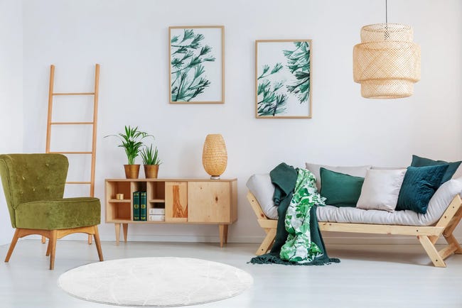 Dywan okrągły Banana Liść ivory śr. 160 cm