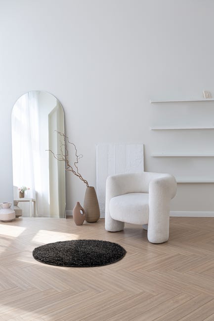 Dywan okrągły Evo czarny śr. 66 cm