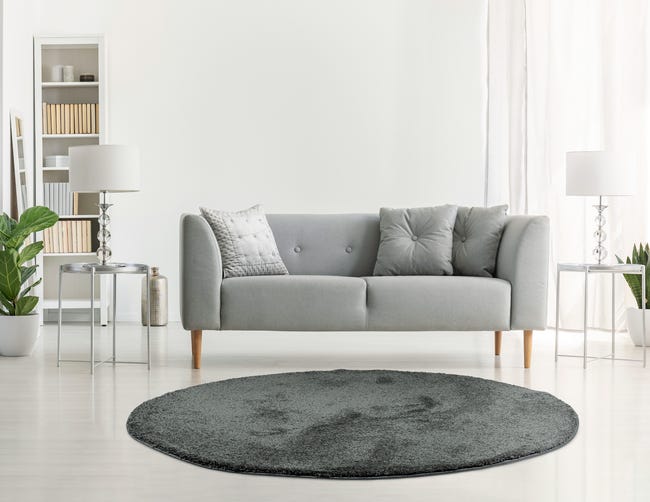 Dywan okrągły Misi Premium antracytowy śr. 200 cm