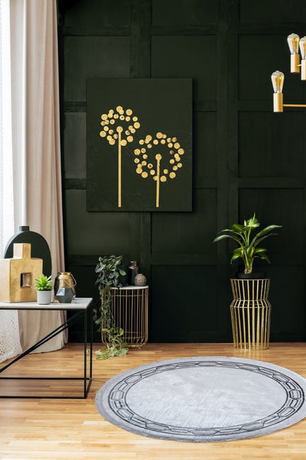 Dywan okrągły z frędzlami Elite Ornament ivory śr. 120 cm