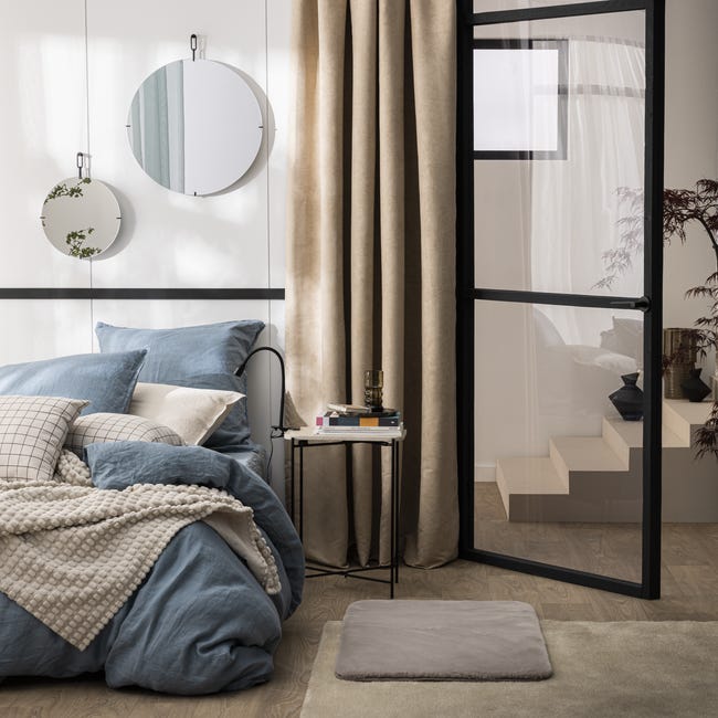 Dywan sztuczna skóra królika Bianca szary 60 x 110 cm Inspire