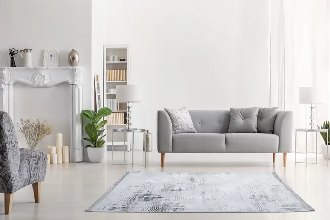 Dywan z frędzlami Elite Modern szary 80 x 150 cm