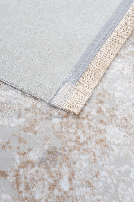 Dywan z frędzlami Elite Przecierka beżowy 80 x 150 cm