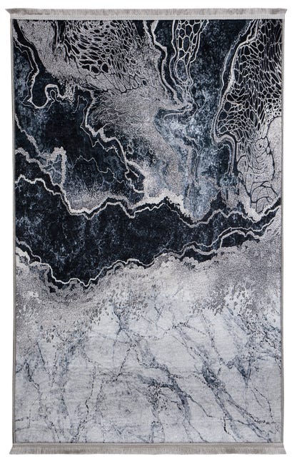 Dywan z frędzlami Ibar srebrny 120 x 160 cm