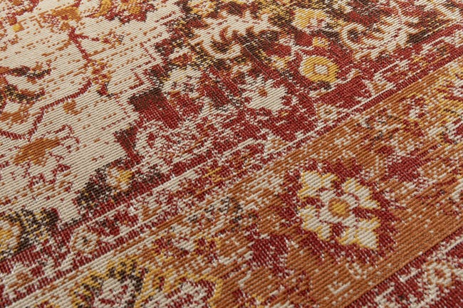 Dywan z frędzlami Kenia Vintage czerwony 120 x 170 cm