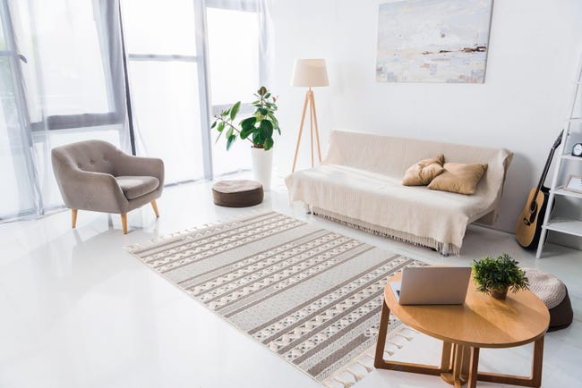 Dywan z frędzlami Lizbona Etno beżowo-szary 120 x 170 cm