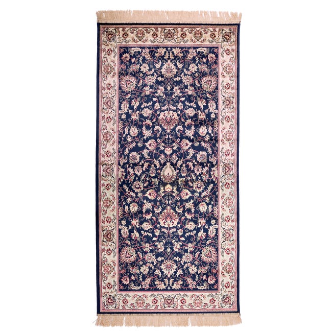 Dywan z frędzlami Teheran Klasyk granatowo-beżowy 133 x 190 cm