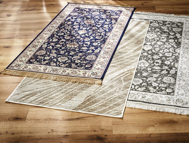Dywan z frędzlami Teheran Klasyk granatowo-beżowy 80 x 150 cm