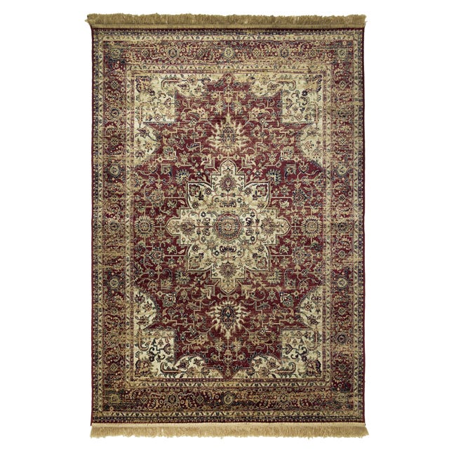 Dywan z frędzlami Teheran Rozeta czerwony 160 x 230 cm