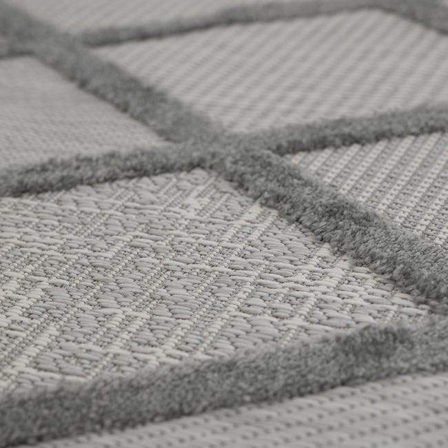 Dywan zewnętrzny Bella geometryczny szary 160 x 220 cm