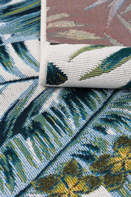 Dywan zewnętrzny Cappucino Liście turkusowy 60 x 100 cm